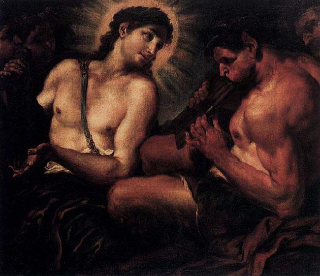 Johann Carl Loth Apollo, Pan, and Marsyas